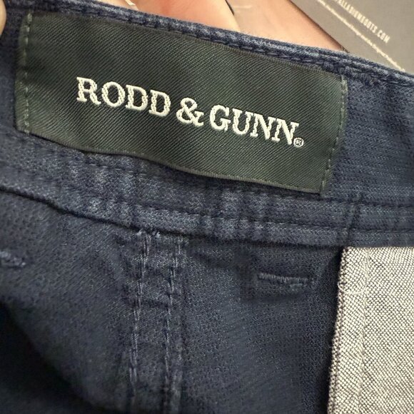 Rodd & Gunn Men’s Shorts 33 Navy Original Fit Stretch Chino Flat Front Casual - Picture 8 of 10